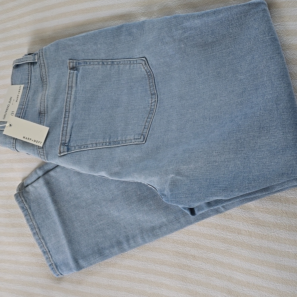 Warp + Weft Light Wash Girlfriend Jeans Size:12 - Picture 4 of 8